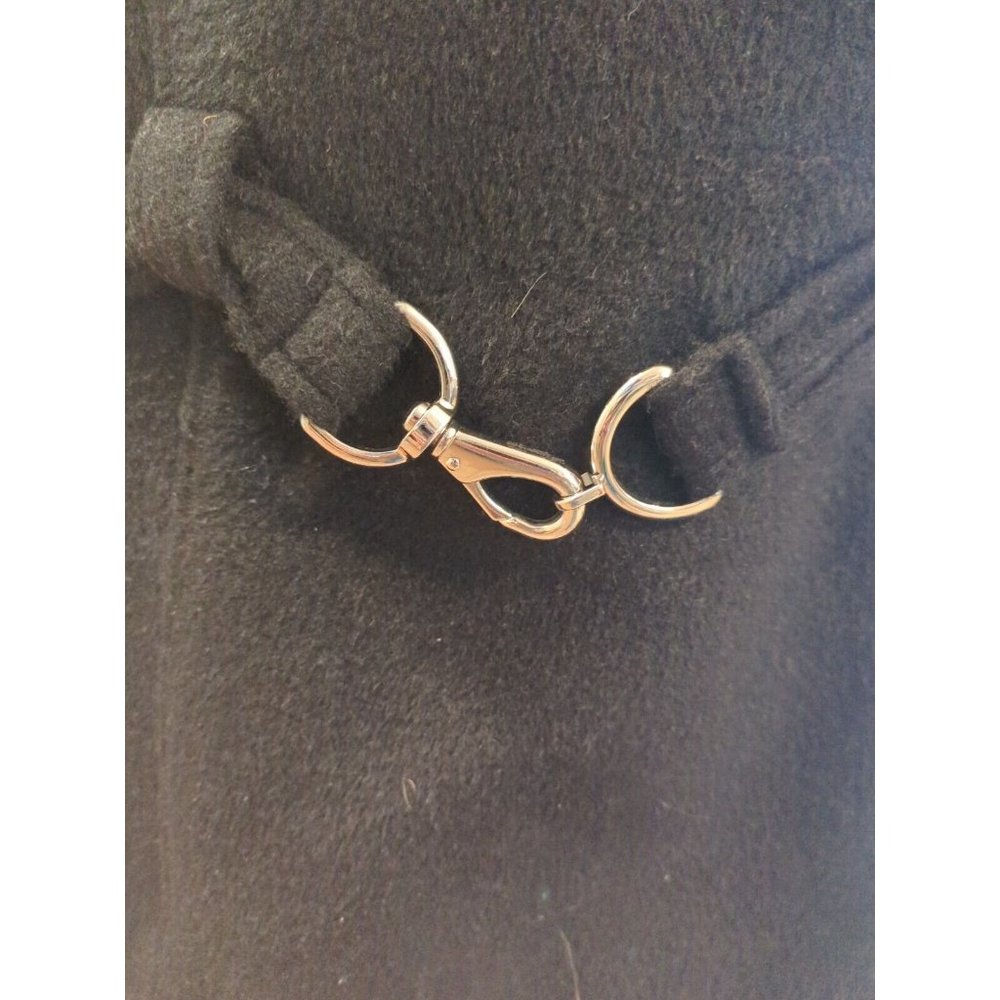 Talbots Wool Mohair Coat Womens Size 6 Black Toggle Front Button Jacket - Picture 6 of 11